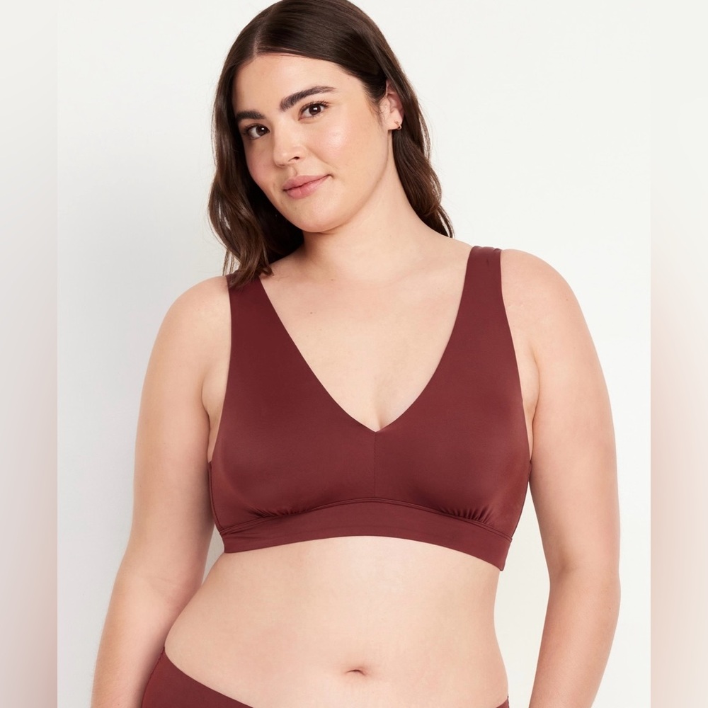 Old Navy No Show Bralette NWT Women’s Size XL Red Red Wine